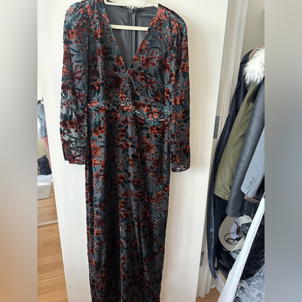 X REVOLVE Mirasol Maxi Dress in Gold Floral Multi House of Harlow 1960 - size L
